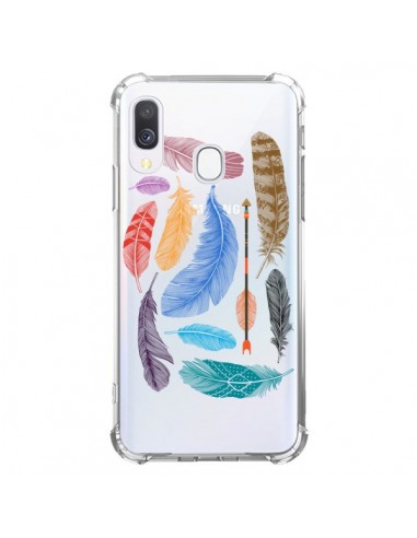 Coque Samsung Galaxy A40 Plume Feather Couleur Transparente - Rachel Caldwell