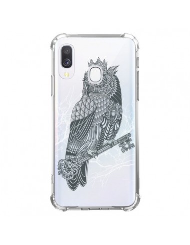 Coque Samsung Galaxy A40 Owl King Chouette Hibou Roi Transparente - Rachel Caldwell