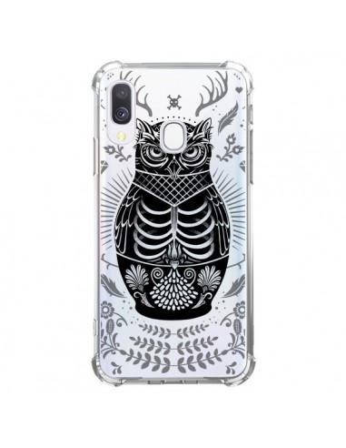 Coque Samsung Galaxy A40 Owl Chouette Hibou Squelette Transparente - Rachel Caldwell
