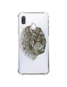 Coque Samsung Galaxy A40 Buffalo Bison Transparente -...