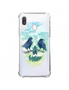 Coque Samsung Galaxy A40 Tête de Mort Nature Transparente...