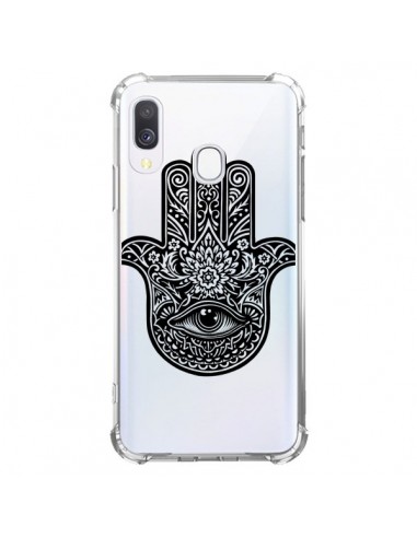 Coque Samsung Galaxy A40 Hamsa Cinq Doigts Main Mauvais Oeil Transparente - Rachel Caldwell