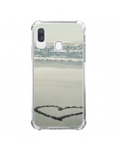 Coque Samsung Galaxy A40 Coeoeur Plage Beach Mer Sea Love...