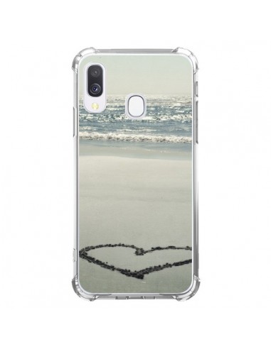 Coque Samsung Galaxy A40 Coeoeur Plage Beach Mer Sea Love Sable Sand - R Delean