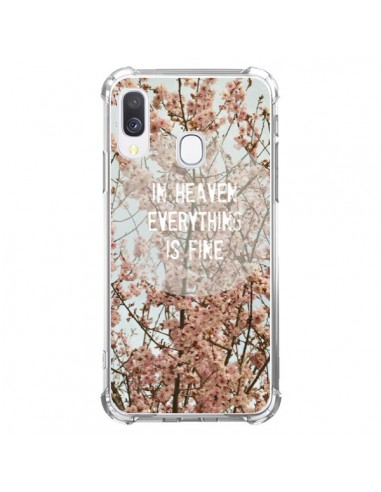 Coque Samsung Galaxy A40 In heaven everything is fine paradis fleur - R Delean