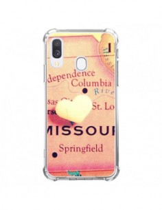 Coque Samsung Galaxy A40 Carte Map Missouri Coeoeur - R...