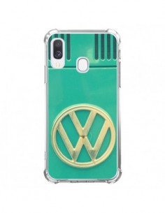 Coque Samsung Galaxy A40 Groovy Van Hippie VW Bleu - R...