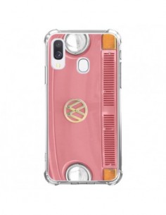 Coque Samsung Galaxy A40 Groovy Van Hippie VW Rose - R...