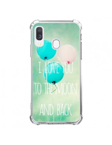 Coque Samsung Galaxy A40 I love you to the moon and back - Sylvia Cook