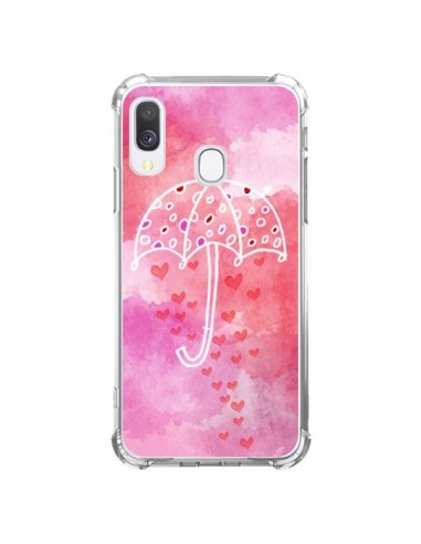 Coque Samsung Galaxy A40 Parapluie Coeur Love Amour - Sylvia Cook