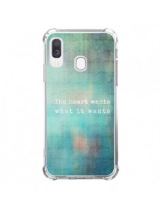 Coque Samsung Galaxy A40 The heart wants what it wants...
