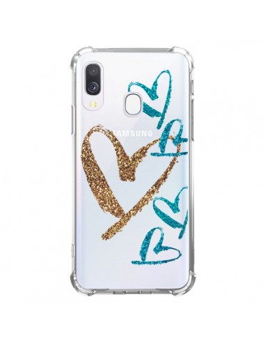 Coque Samsung Galaxy A40 Coeurs Heart Love Amour Transparente - Sylvia Cook