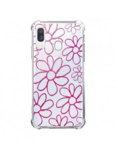 Coque Samsung Galaxy A40 Flower Garden Pink Fleur...