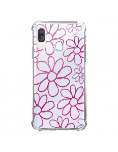 Coque Samsung Galaxy A40 Flower Garden Pink Fleur Transparente - Sylvia Cook
