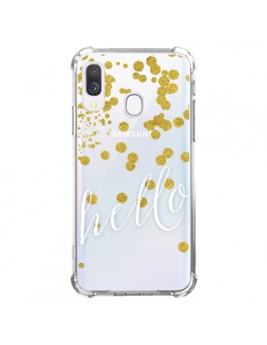 Coque Samsung Galaxy A40 Hello, Bonjour Transparente - Sylvia Cook