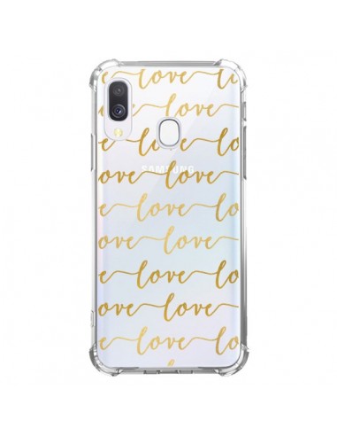 Coque Samsung Galaxy A40 Love Amour Repeating Transparente - Sylvia Cook