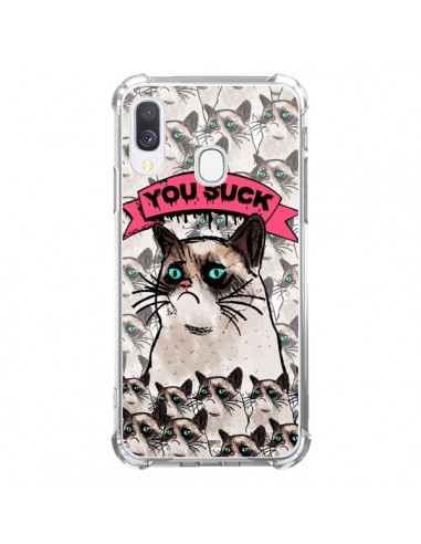 Coque Samsung Galaxy A40 Chat Grumpy Cat - You Suck - Sara Eshak