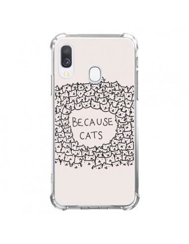 Coque Samsung Galaxy A40 Because Cats chat - Santiago Taberna