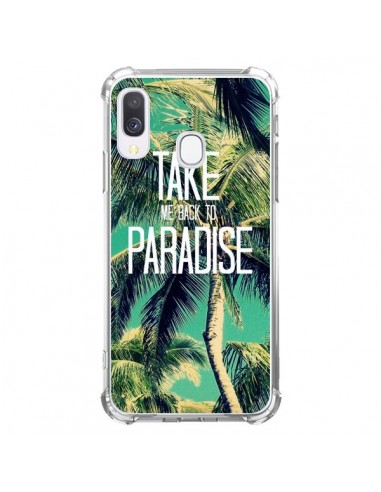 Coque Samsung Galaxy A40 Take me back to paradise USA Palmiers Palmtree - Tara Yarte