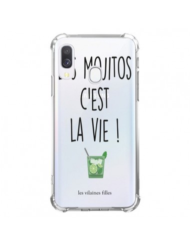 Coque Samsung Galaxy A40 Les Mojitos, c'est la vie Transparente - Les Vilaines Filles