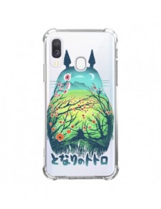 Coque Samsung Galaxy A40 Totoro Manga Flower Transparente...