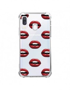 Coque Samsung Galaxy A40 Lèvres Rouges Lips Transparente...