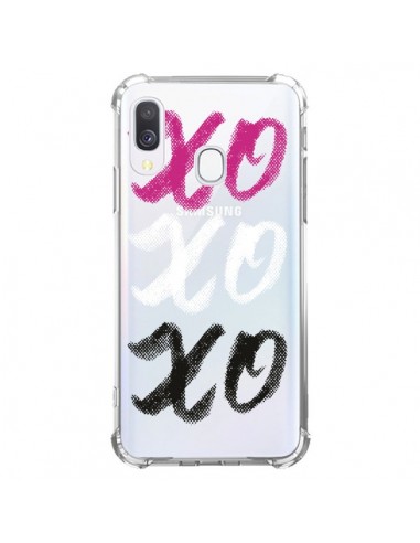 Coque Samsung Galaxy A40 XoXo Rose Blanc Noir Transparente - Yohan B.