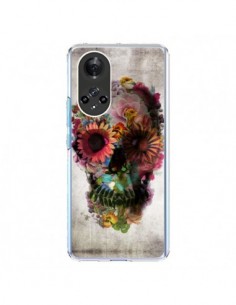 Coque Honor 50 et Huawei Nova 9 Skull Flower Tête de Mort...