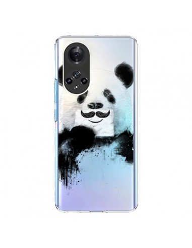 Coque Honor 50 et Huawei Nova 9 Funny Panda Moustache Transparente - Balazs Solti