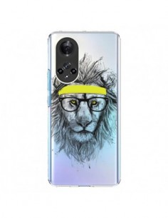 Coque Honor 50 et Huawei Nova 9 Hipster Lion Transparente...