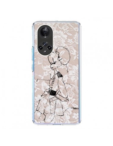 Coque Honor 50 et Huawei Nova 9 Croquis Dentelle Femme Fashion Mode - Cécile