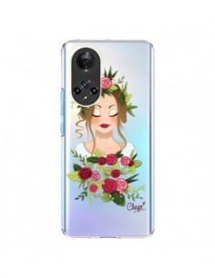 Coque Honor 50 et Huawei Nova 9 Femme Closed Eyes Fleurs...