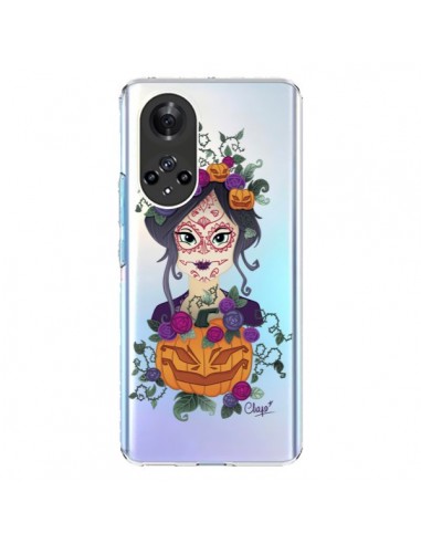 Coque Honor 50 et Huawei Nova 9 Femme Closed Eyes Santa Muerte Transparente - Chapo