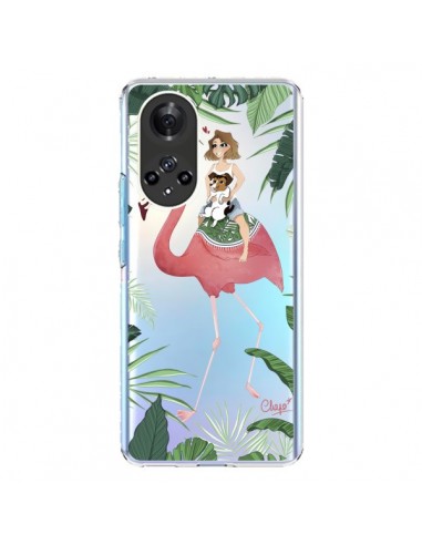 Coque Honor 50 et Huawei Nova 9 Lolo Love Flamant Rose Chien Transparente - Chapo