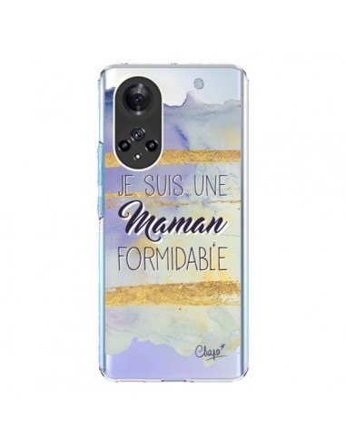 Coque Honor 50 et Huawei Nova 9 Je suis une Maman Formidable Violet Transparente - Chapo