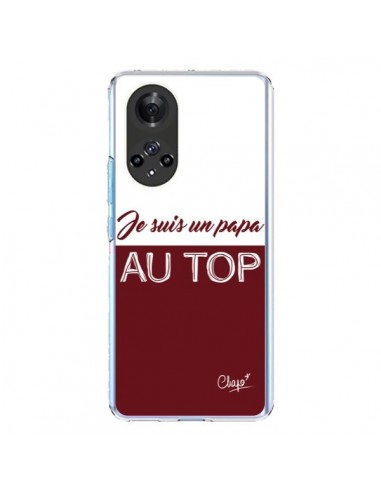 Coque Honor 50 et Huawei Nova 9 Je suis un Papa au Top Rouge Bordeaux - Chapo