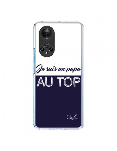 Coque Honor 50 et Huawei Nova 9 Je suis un Papa au Top Bleu Marine - Chapo