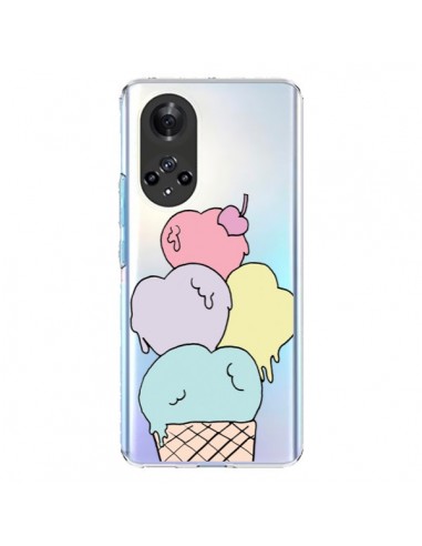 Coque Honor 50 et Huawei Nova 9 Ice Cream Glace Summer Été Coeur Transparente - Claudia Ramos