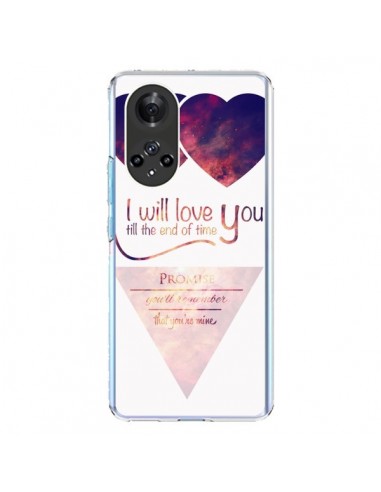 Coque Honor 50 et Huawei Nova 9 I will love you until the end Coeurs - Eleaxart