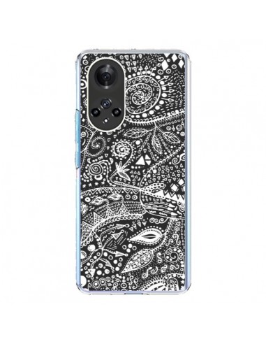 Coque Honor 50 et Huawei Nova 9 Azteque Noir et Blanc - Eleaxart