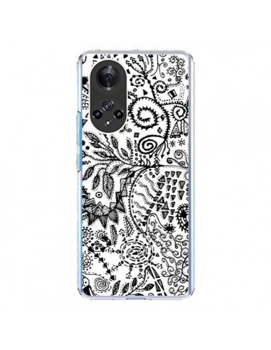 Coque Honor 50 et Huawei Nova 9 Azteque Blanc et Noir - Eleaxart