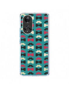 Coque Honor 50 et Huawei Nova 9 Hipster Moustache Noeud...