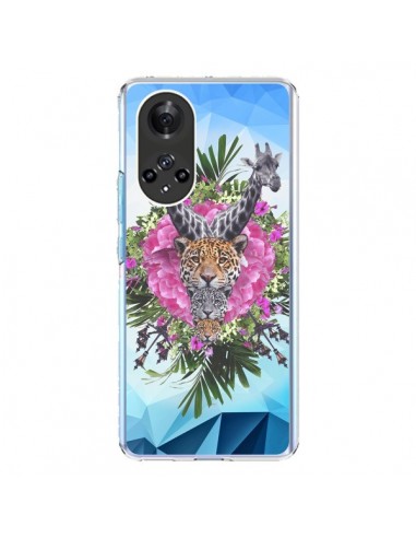 Coque Honor 50 et Huawei Nova 9 Girafes Lion Tigre Jungle - Eleaxart