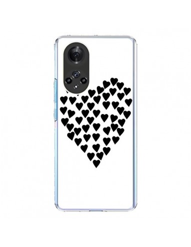 Coque Honor 50 et Huawei Nova 9 Coeur en coeurs noirs - Project M