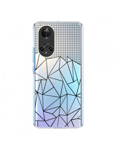 Coque Honor 50 et Huawei Nova 9 Lignes Grille Grid Abstract Noir Transparente - Project M