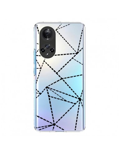 Coque Honor 50 et Huawei Nova 9 Lignes Points Abstract Noir Transparente - Project M