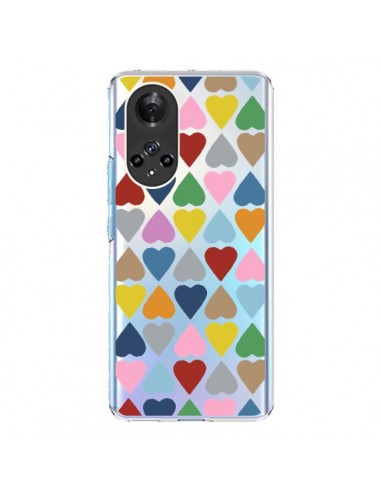 Coque Honor 50 et Huawei Nova 9 Coeurs Heart Couleur Transparente - Project M