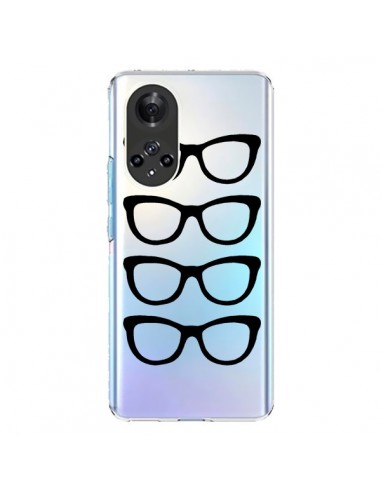 Coque Honor 50 et Huawei Nova 9 Sunglasses Lunettes Soleil Noir Transparente - Project M