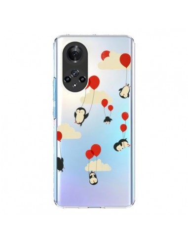 Coque Honor 50 et Huawei Nova 9 Pingouin Ciel Ballons Transparente - Jay Fleck