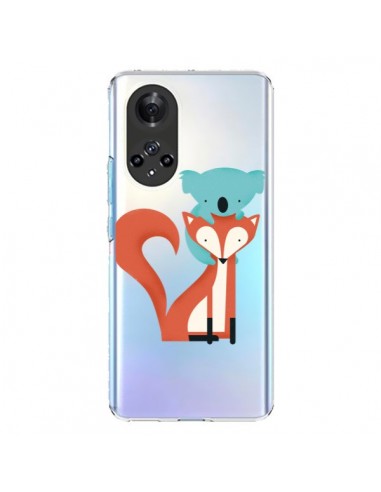 Coque Honor 50 et Huawei Nova 9 Renard et Koala Love Transparente - Jay Fleck